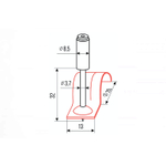 Гвозди монтажные пироксилиновые PA32-20K (гвоздь-скоба 20 мм, красный, 80 шт/уп) FEDAST