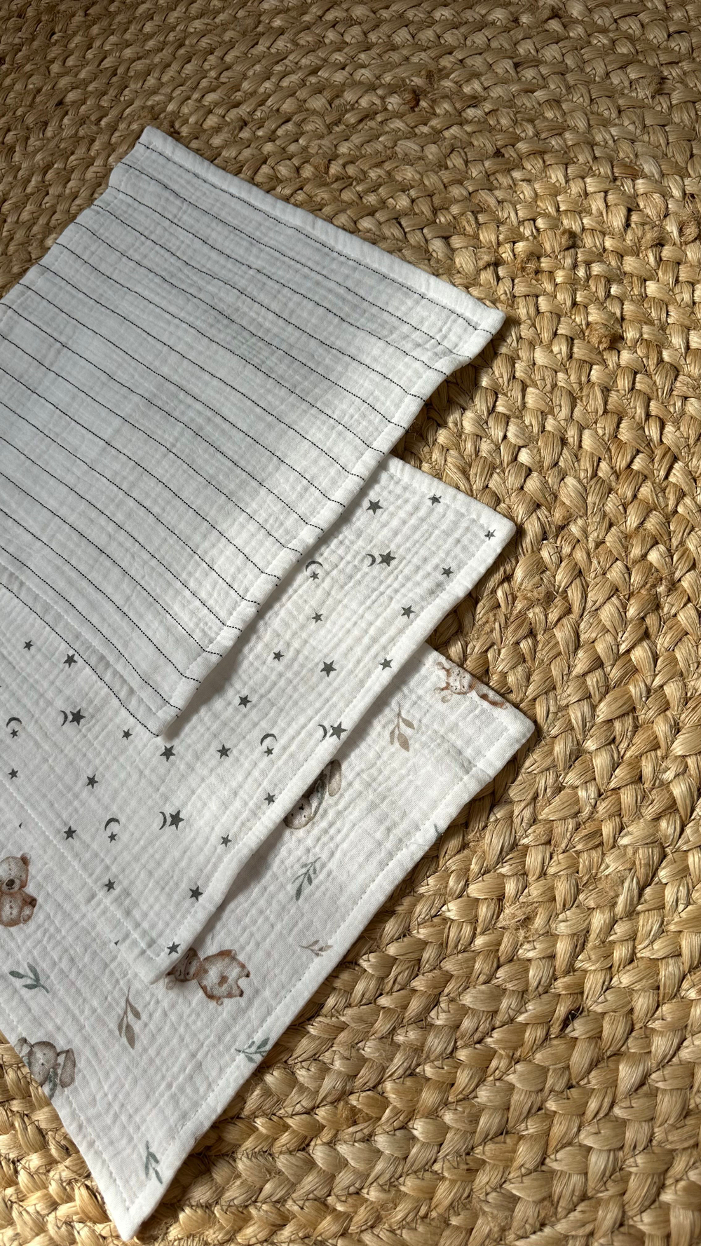 Салфетки из муслина 25*25 (набор 3шт)