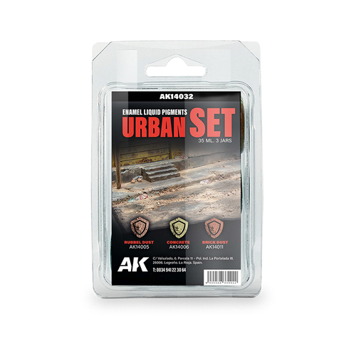 Набор красок AK Interactive Liquid Pigment Set - Urban