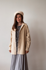 Рубашка из вельвета, Кремовый