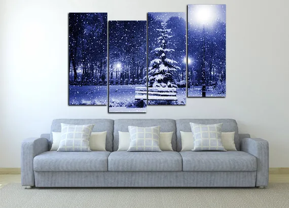 Модульная картина "Декабрьский вечер"