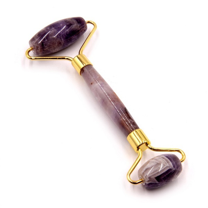 Массажер роликовый из аметиста 14 см
