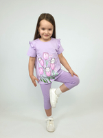 02-154-2 Комплект для девочки (футболка+ бриджи)