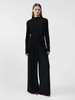 Лонгслив из кашемира черный OLA OLA