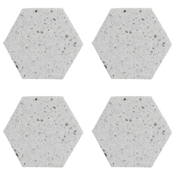 Набор из 4 подставок из камня elements hexagonal 10 см