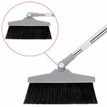 Совок для мусора + щётка на телескопических рукоятках 59-93 см, бело-серый, LAIMA, 608952