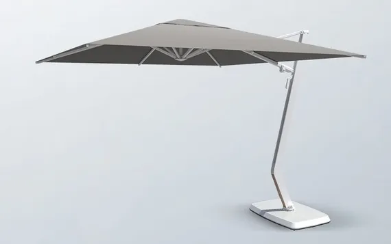 Зонт профессиональный Wing 3х3 м, тик, тортора. База и светильник в комплекте