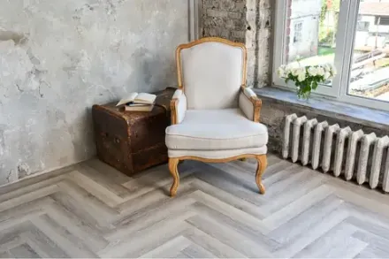 Vinilam Parquet Herringbone Glue Паркет Эрмитаж, 2,79 м²