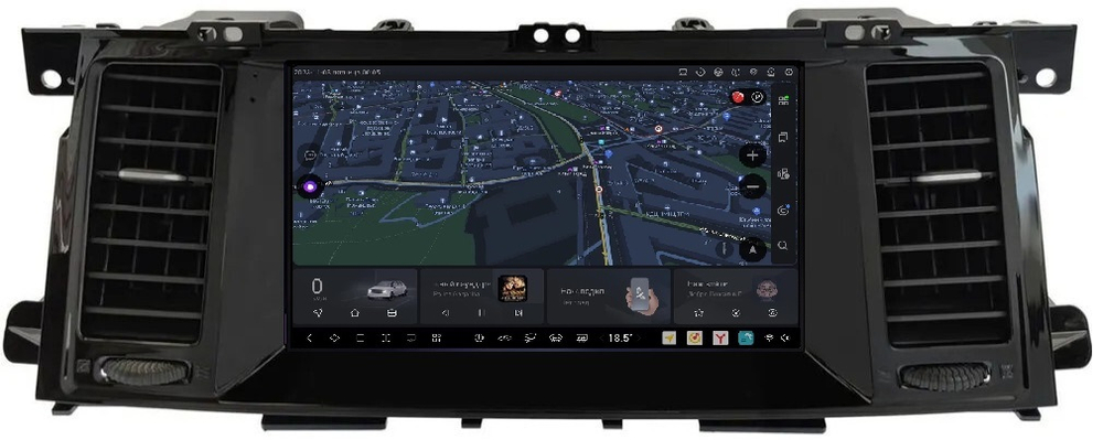 Магнитола для Nissan Patrol Y62, Infiniti QX56/QX80 2010-2019 (поддержка Bose и 360, рамка 9") - Carmedia EW-9222 QLed+2K, Android 13, UIS7870 (DUDU7), CarPlay, SIM-слот