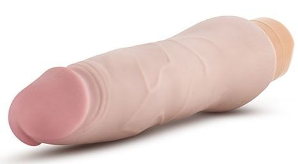 Телесный вибратор Fabien - 22,8 см. (Цвет: телесный)