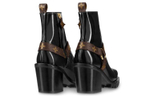 LOUIS VUITTON Limitless Ankle Boots "Black With Logo Straps" Women"s