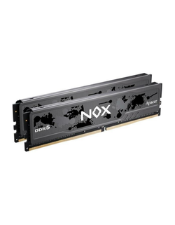 Apacer DDR5 32GB 6000MHz DIMM NOX Black Gaming Memory (PC5-48000) CL40 1.35V (Retail) 2048*8 Kit (2x16GB) Heat Sink (Retail) 3 years (AH5U32G60C512MBAA-2)