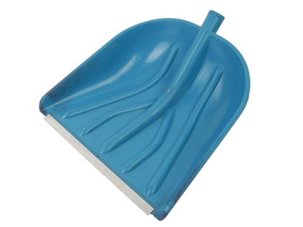 Лопата снеговая пластиковая 410х460мм Купец №2 с ал.планкой, d-32 цветная