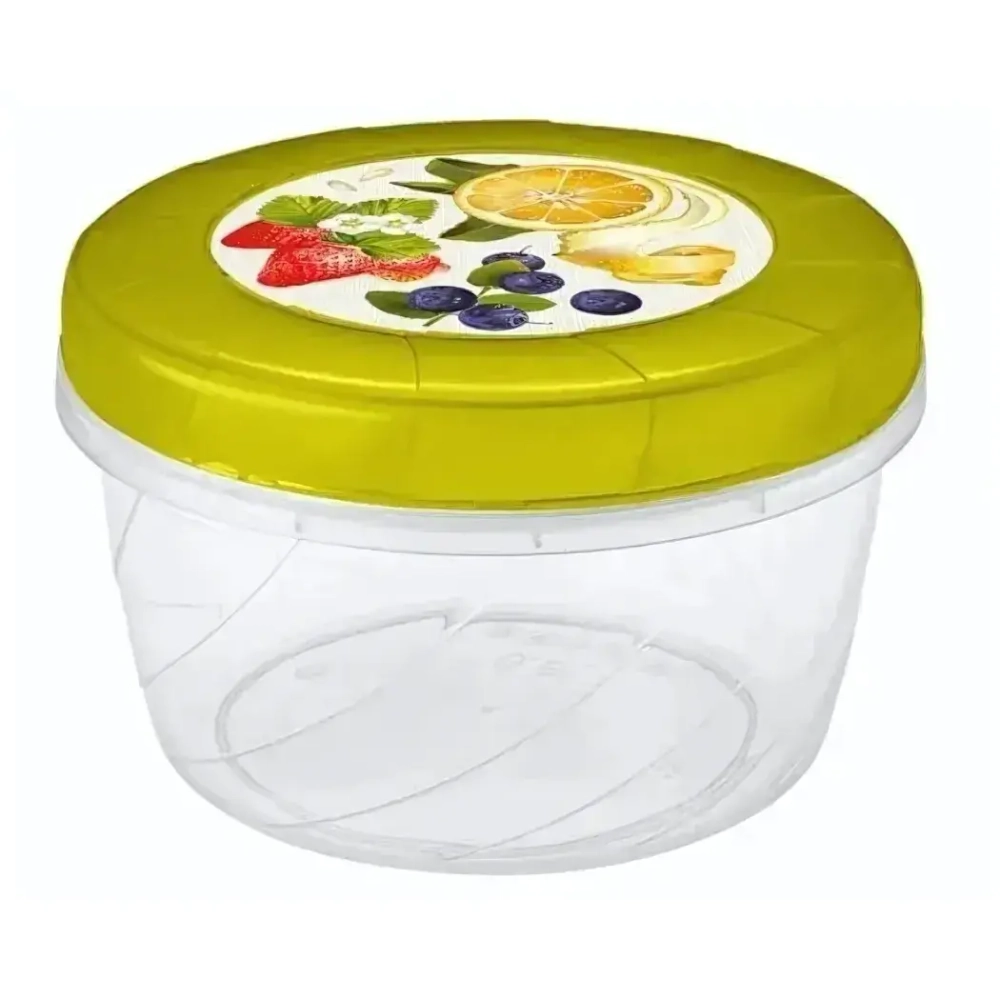 Банка с завинчивающейся крышкой с декором 0,6 л (Зеленый)