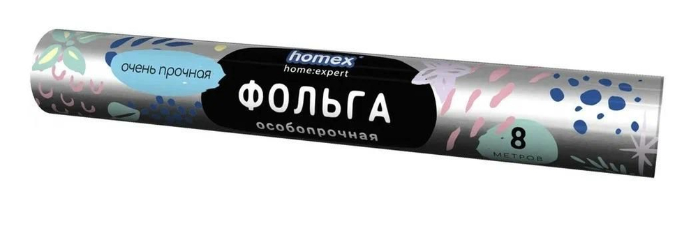 HOMEX 29см*8м Фольга д/запекания,упаковки и хранения Очень Прочная