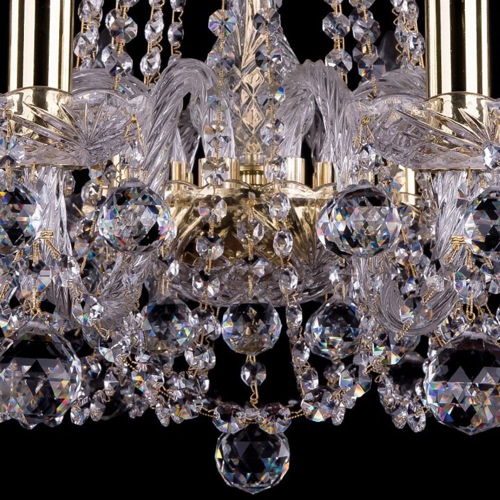 Подвесная люстра Bohemia Ivele Crystal 1402 1402/10/240/G/Balls