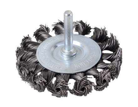 Щётка для дрели Вихрь плоская, крученая, 75 мм