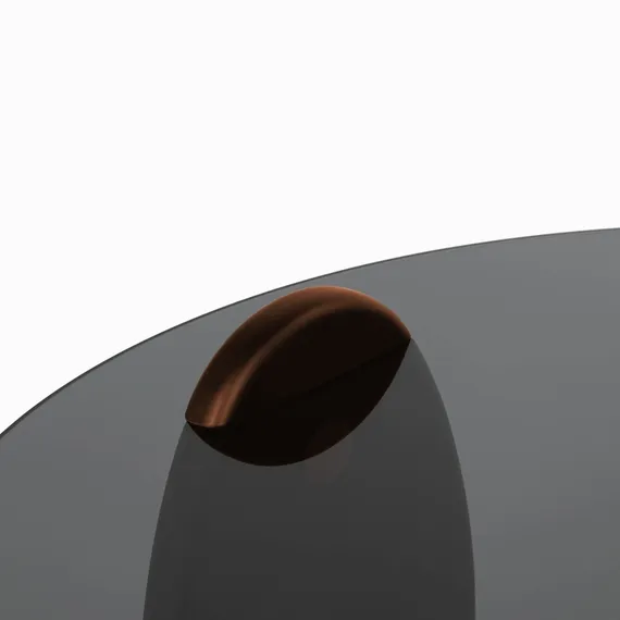 Кофейный стол Orvella Ø90х39 см, серое стекло