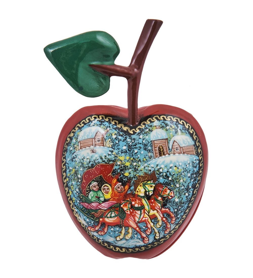 Народные промыслы ШК-15/11-F Шкатулка «Яблоко»