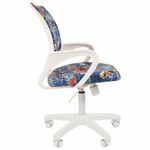 Кресло детское СН KIDS 103, с подлокотниками, синее с рисунком "Машинки", 7027830