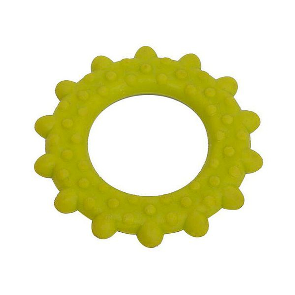 Игрушка для собак "Чистый котик" Кольцо массажное желтое SC-T25
