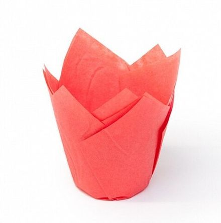 Форма для маффина Тюльпан красный 50*80 мм 200 шт