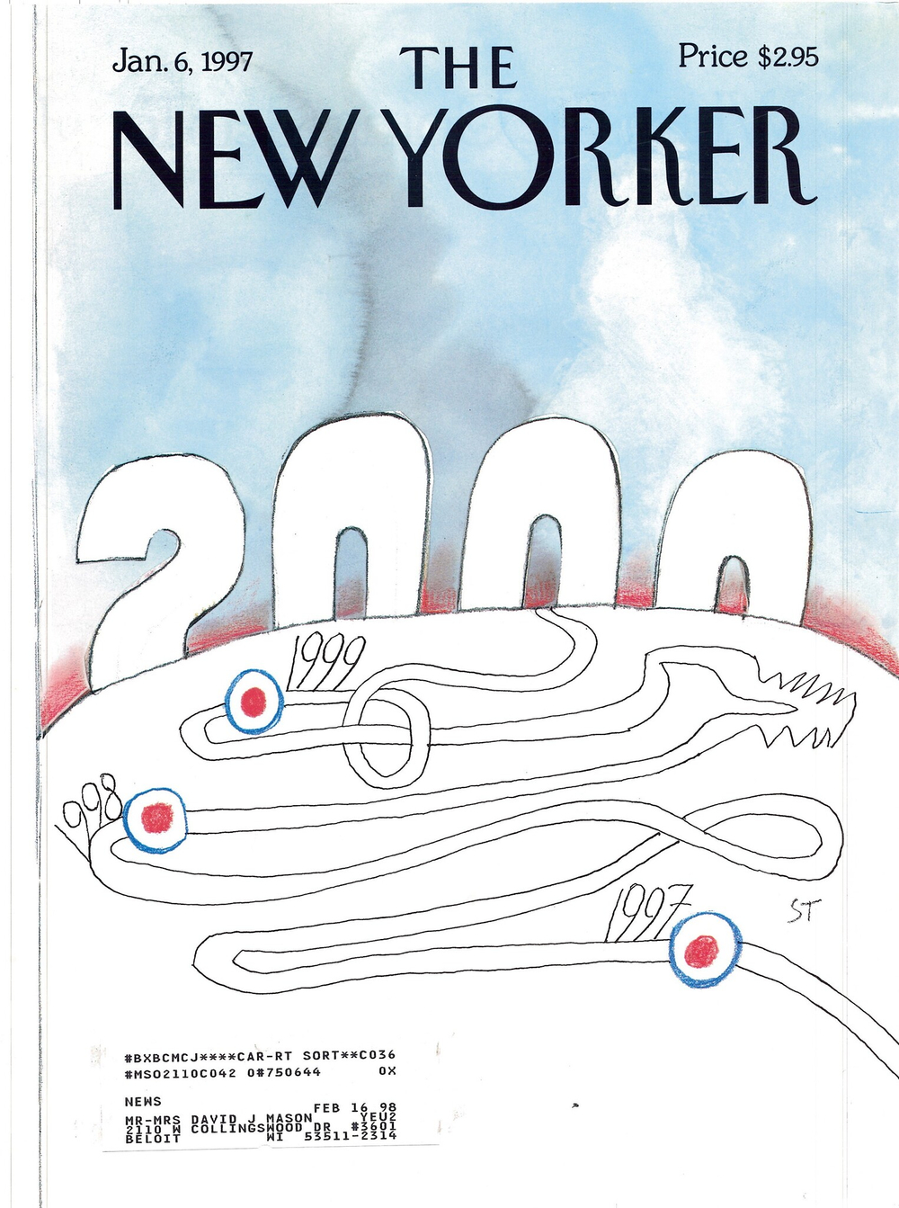Журнал The New Yorker 06-01-1997, обложка