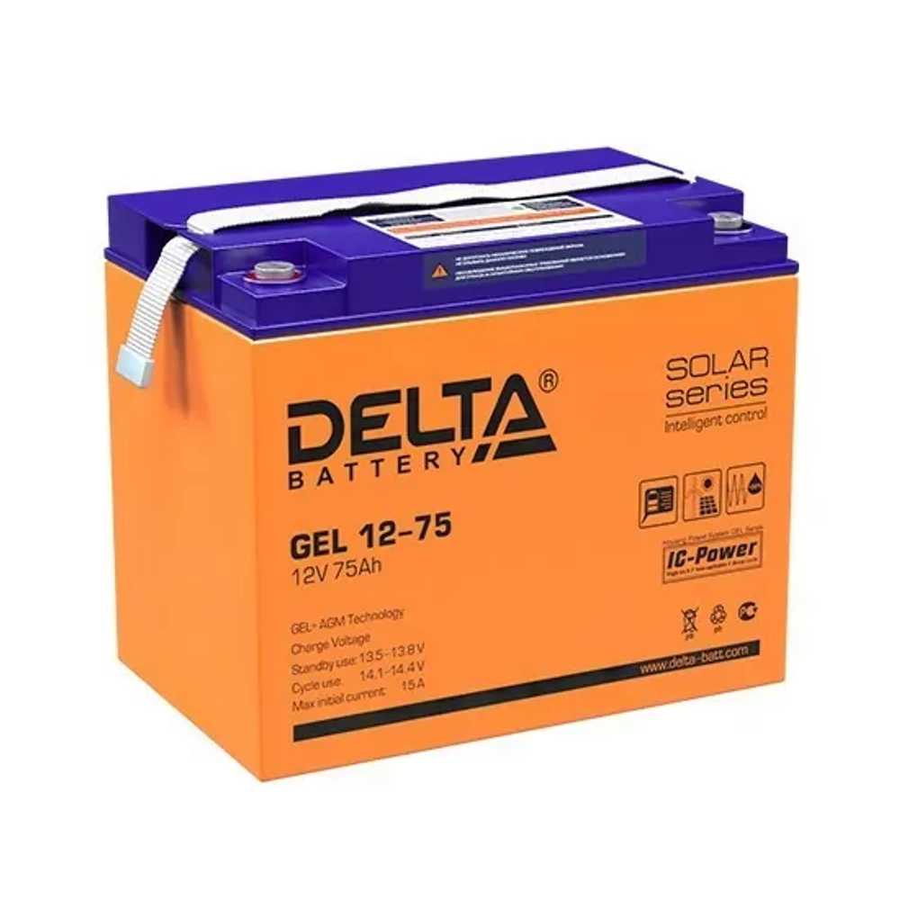 Аккумуляторная батарея Delta GEL 12-75
