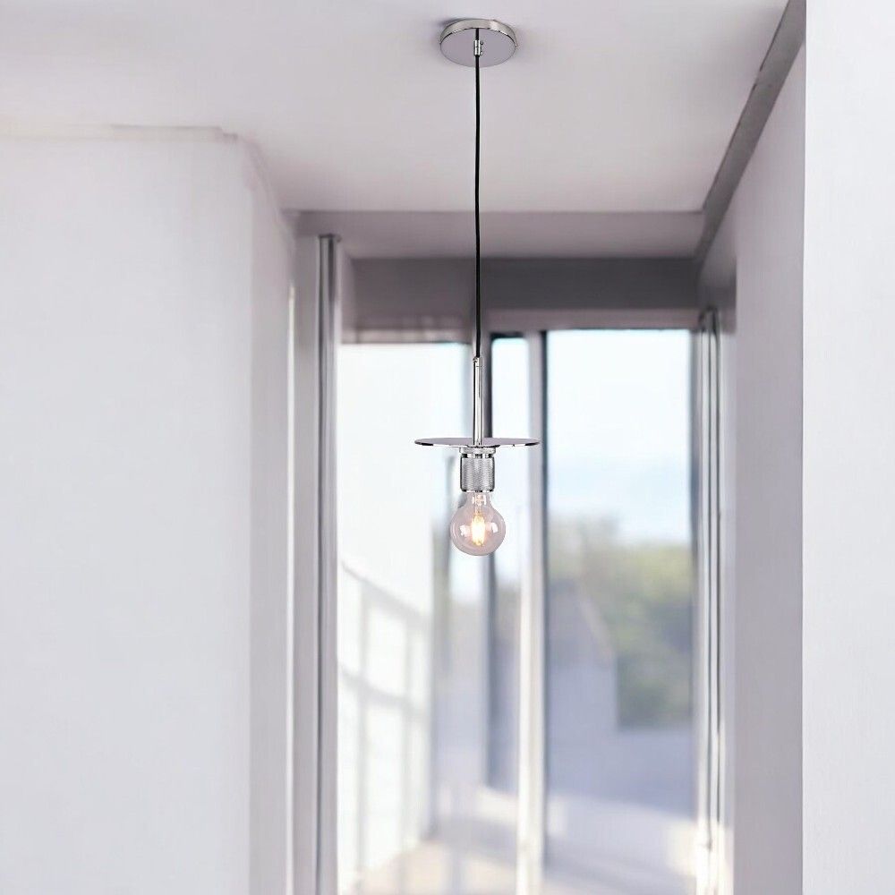 Подвесной светильник RH Utilitaire Disk Shade Pendant Silver