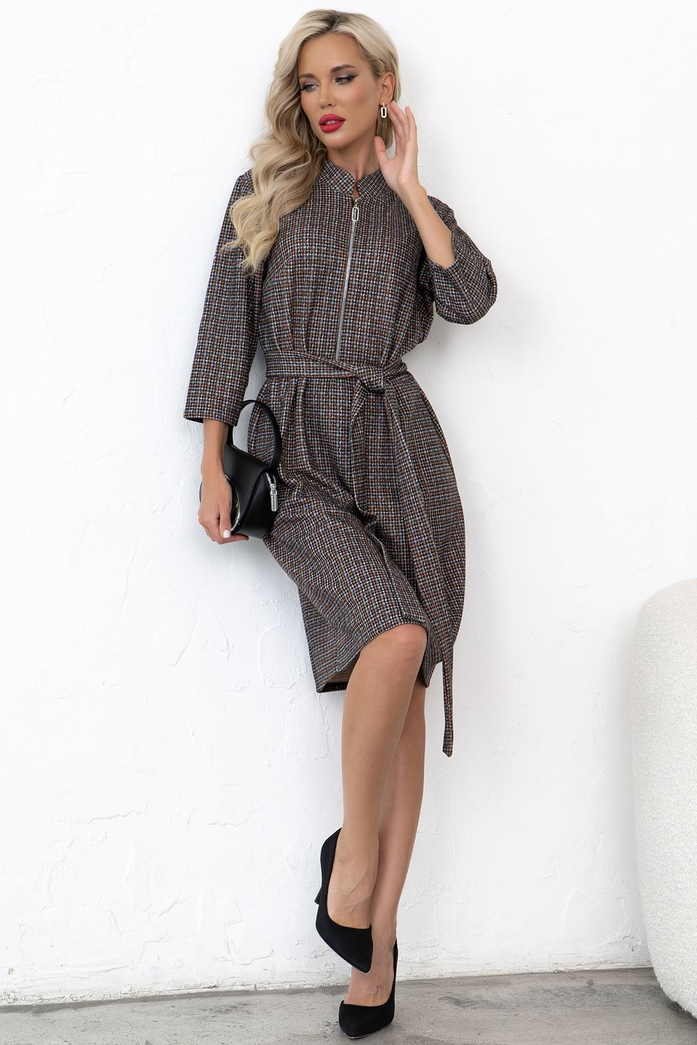 Платье Милана (бежевый/серый) Р11-1248/3 Nikol