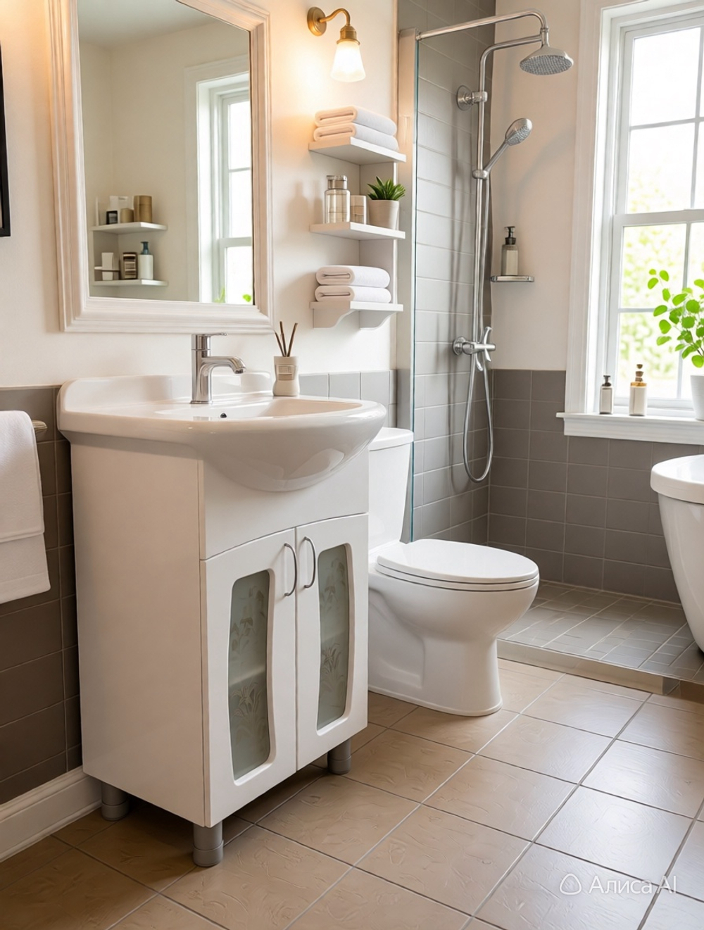 Тумба Лаура 55 с раковиной Уют (в комплекте)