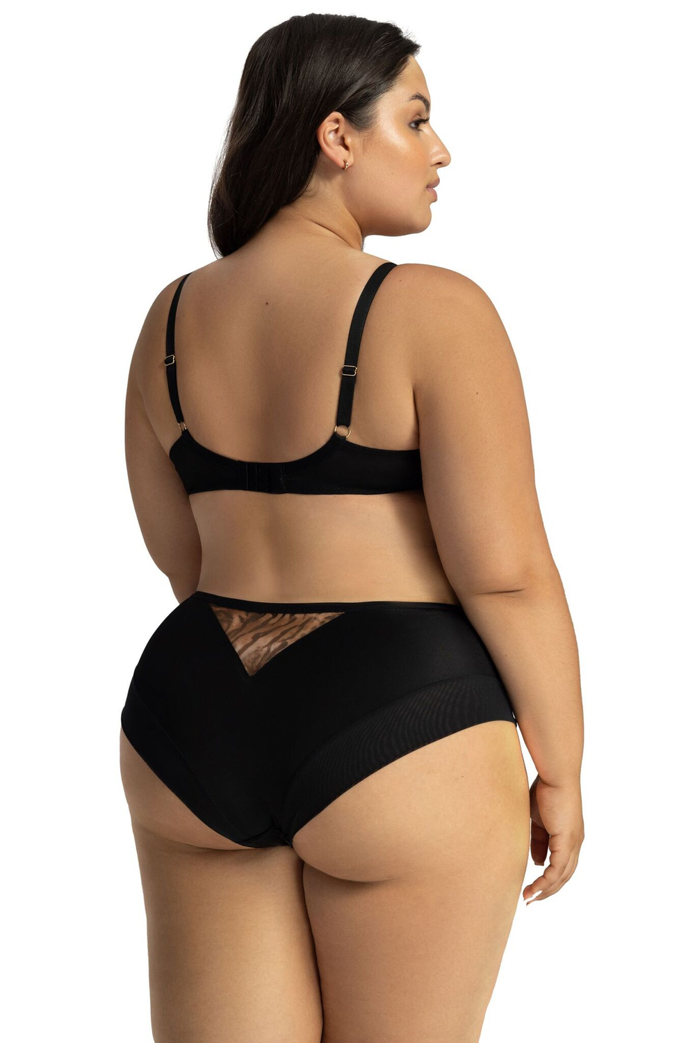 Бюстгальтер Liana с мягкой чашкой и хищным принтом (Размер: 85E) (Цвет: черный)