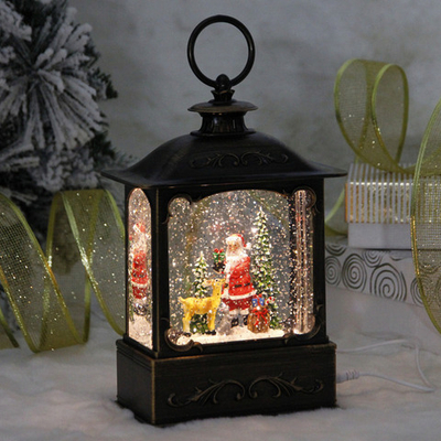 Сувенир с подсветкой «Волшебный пейзаж» 14,3*8*22 см, 8 мелодий, подсветка, эффект снегопада (работает от 3*АА, USB)