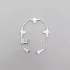 Разветвитель 3-х лучевой для нитей 24В. без возможности управления, провод белый ПВХ, IP65, LTC (PR83-ST)