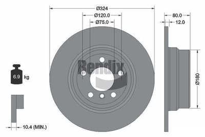 BENDIX Braking - BDS1375-BEN - Brake Disc