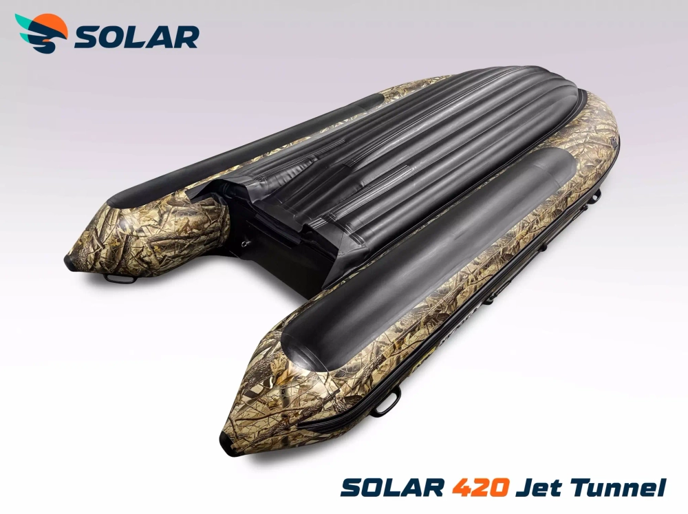 Лодка надувная моторная solar-420 jet tunnel