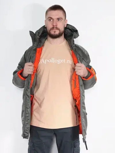 Куртка Аляска демисезонная Husky City Nord Storm (т.серая - r.grey/orange)