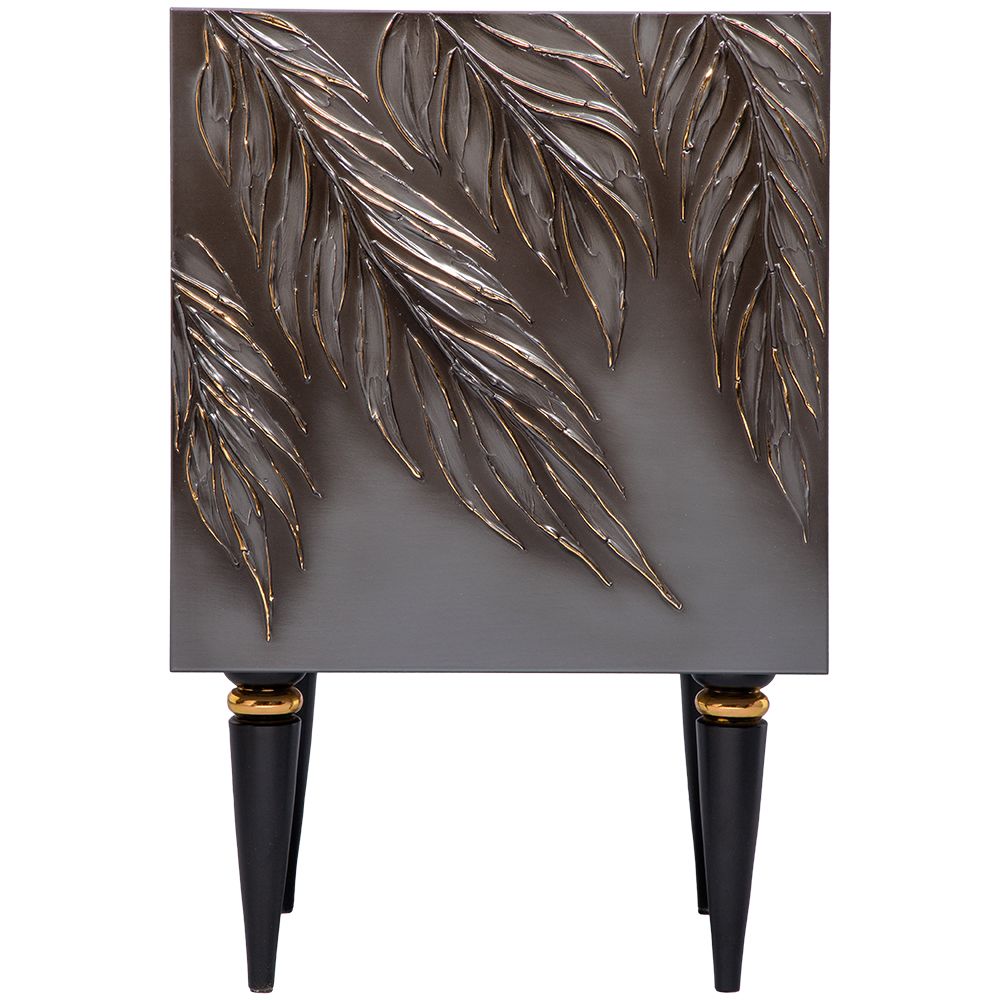 Тумба прикроватная Тропик Классика Серый Найт Голд левая