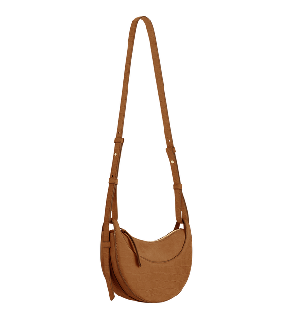 Сумка Polene Numero Dix EDITION CROCODILE NUBUCK CINNAMON