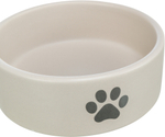 Миска керамическая, 1,4 л, светло-серый/лапки, Trixie
