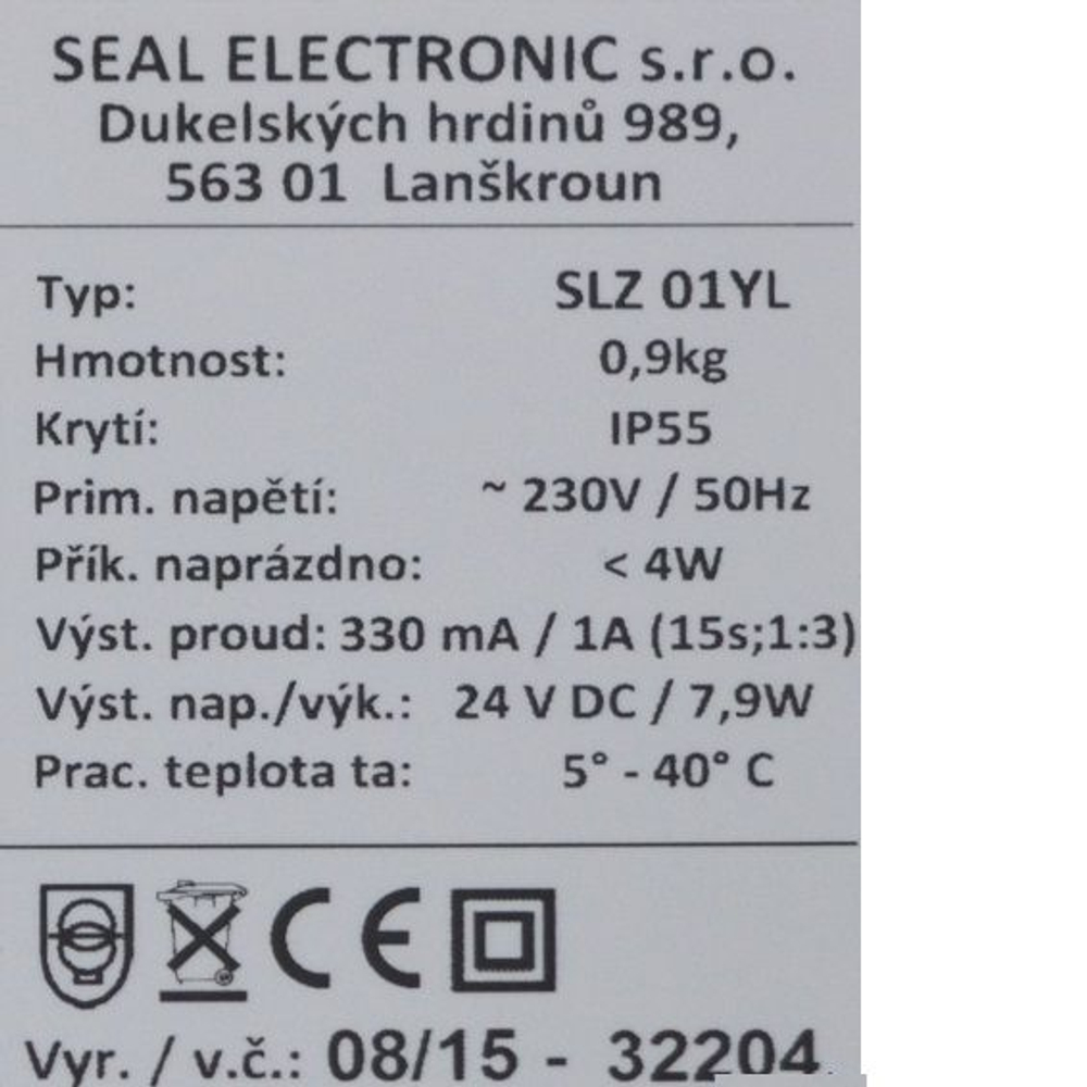 Блок питания 220/24 В, 30 Вт, Sanela SLZ 01Y, 05012