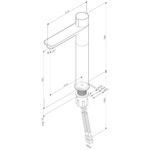 Смеситель для раковины, высокий, нажимной TouchReel AM.PM X-Joy F85A92500 Хром