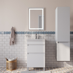 Тумба с умывальником напольная с ящиками IDDIS Zodiac, белая, 50 см, ZOD5CBFi95K