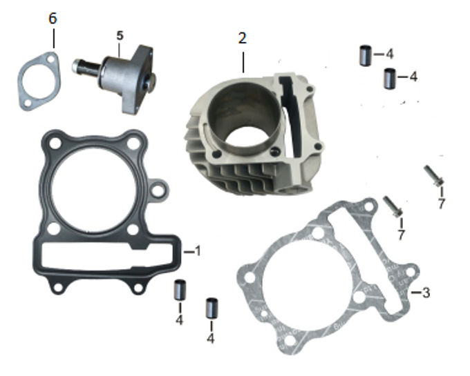 Запчасти двигателя к квадроциклу Motax Grizlik T200 | Grizlik T200 LUX. Рис. E05