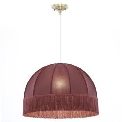 Citilux Базель CL407033 Подвесной светильник бронза с красным абажуром