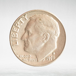 USA, 1 Dime, 1976 - Roosevelt Dime (D), XF