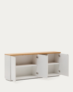 Сервант Abilen из шпона дуба и белый лак  180 x 75 cm