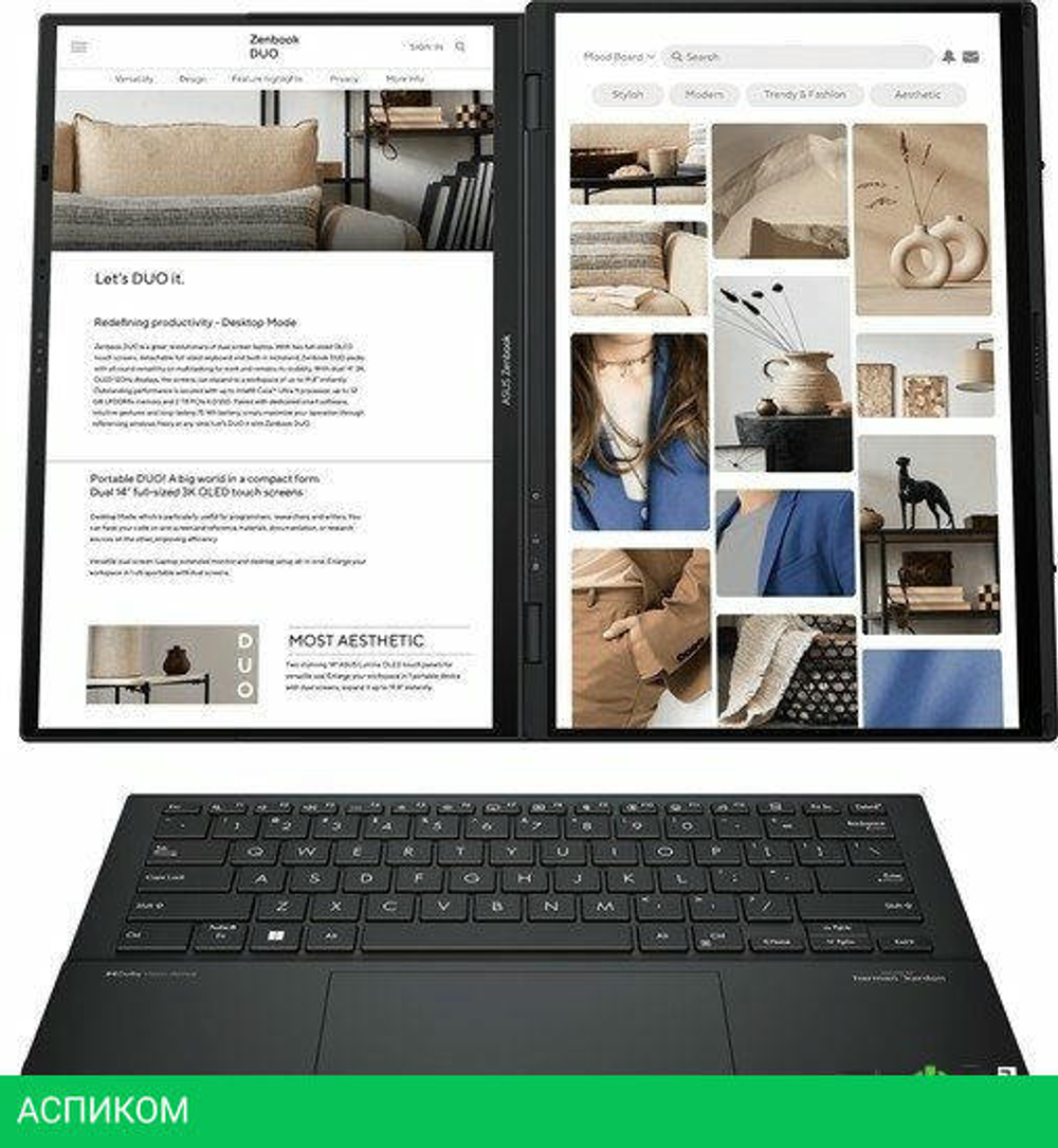 Рабочая станция ASUS Zenbook Pro 14 Duo OLED UX8406MA-QL056W