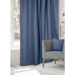 Штора портьерная "Этель" 135х270 см Натура голубой, б/держателя 100% п/э