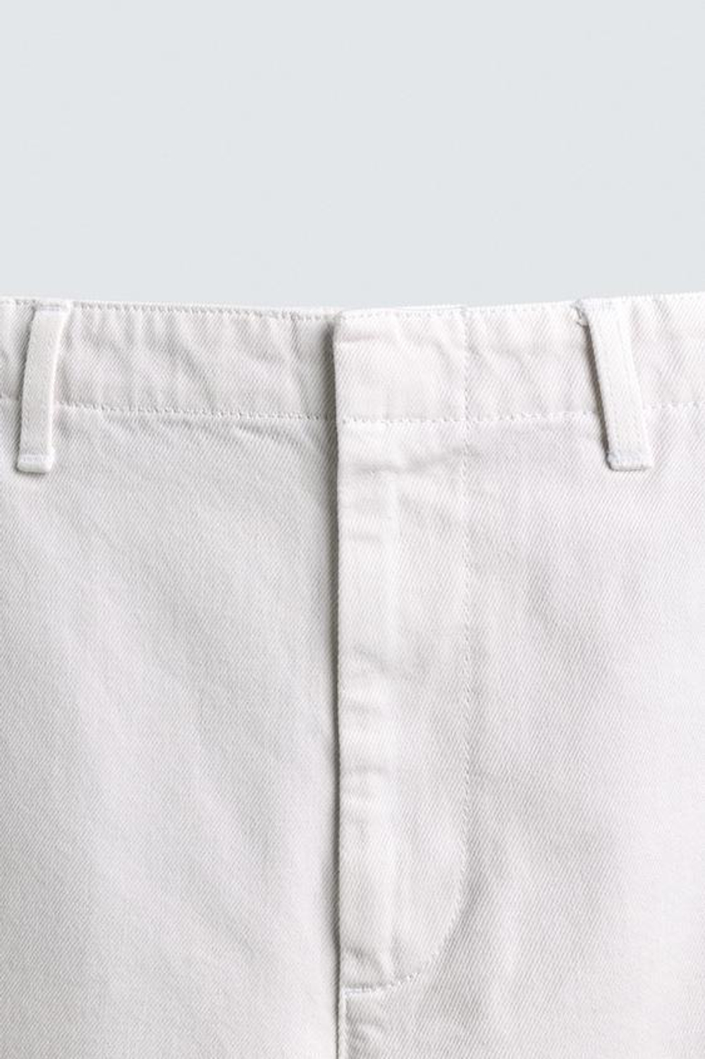 ZARA БРЮКИ ЧИНОС ИЗ ДЕНИМА - LIMITED EDITION, ЖЕЛТОВАТО-БЕЛЫЙ